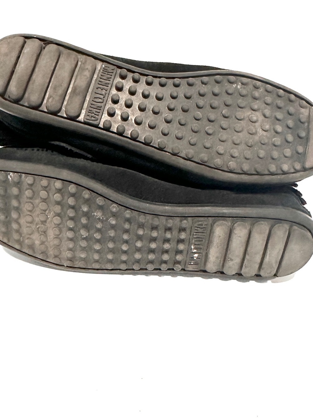 Minnetonka Black Fringe Grommet Detail Ankle Booties - Picture 7 of 8